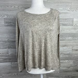 Roots Canada Women’s Small Gray Open Sides Sweater Wool Blend Unique Sweatshirt